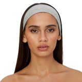 SALVIA DIONE Saç Bandı - Elastik Kaymaz İnce Esnek Pamuk Emici Kadın Saç Bandı Bandana, Unisex Spa Koşu Dans Yoga Pilates Bisiklet Fitness Saç Ter Bandı Kafabandı (Gri Melanj, Standart)