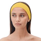 SALVIA DIONE Saç Bandı - Elastik Kaymaz İnce Esnek Pamuk Emici Kadın Saç Bandı Bandana, Unisex Spa Koşu Dans Yoga Pilates Bisiklet Fitness Saç Ter Bandı Kafabandı (Sarı, Standart)