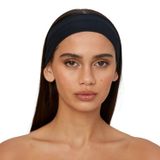 SALVIA DIONE Saç Bandı - Elastik Kaymaz İnce Esnek Pamuk Emici Kadın Saç Bandı Bandana, Unisex Spa Koşu Dans Yoga Pilates Bisiklet Fitness Saç Ter Bandı Kafabandı (Siyah, Standart)