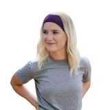 SALVIA DIONE Saç Bandı Kadın Erkek Spor Elastik Kaymaz İnce Esnek Likralı Pamuk Kadın Saç Bandı Bandana Unisex Fitness Makyaj Cilt Yüz Yoga Pilates Bisiklet Koşu Sporcu Saç Bandı (Mor, Standart)