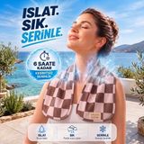 Salvia Dione Serinletici Soğutucu Havlu | 6 Saate Varan Serinlik | Su ile Aktifleşen Vücut ve Bölgesel Soğuk Kompres - Kahverengi - Pembe