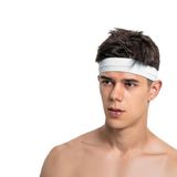 SALVIA DIONE Spor Saç Bandı Sporcu Erkek Kafa Bandı Headband Tenis Gym Ter Bantı Fitness Saç Bantları Yoga Crossfit Bisiklet Koşu Yürüyüş Erkekler İçin Süper Lig Penye Esnek Canlı İddia Saç Bantı (Beyaz, Standart)