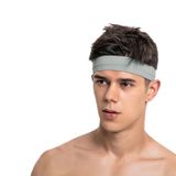 SALVIA DIONE Spor Saç Bandı Sporcu Erkek Kafa Bandı Headband Tenis Gym Ter Bantı Fitness Saç Bantları Yoga Crossfit Bisiklet Koşu Yürüyüş Erkekler İçin Süper Lig Penye Esnek Canlı İddia Saç Bantı (Gri, Standart)