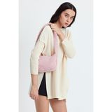 Salviadione Kadın Peluş Teddy Bag Omuz Çantası Yumuşak Doku Baget Çanta - Pembe