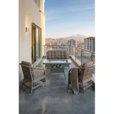 Salviya Serisi 1. Sınıf 2+1+1 Ve 1 Adet Orta Sehpa Gri Bahçe Balkon Oturma Koltuk Takımı,