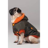 salya store Forest Haki su geçirmez küçük ırk köpek montu, kışlık köpek kıyafeti
