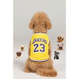 Salya Store Lakers Yazlık Köpek Forma Kedi,köpek Kıyafeti Küçük Irklar - Sarı - 6XL