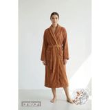 Şalyaka Bornoz Turuncu %100 Pamuk Unisex Spa Için Ideal Kadın/Erkek