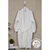 Şalyaka Kadife Biyeli Waffle Otel Bornozu %100 Pamuk Unisex, Spa İçin İdeal Kadın/Erkek