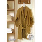 Şalyaka Zaya Bornoz Hardal %100 Pamuk Unisex Spa Için Ideal Kadın/Erkek