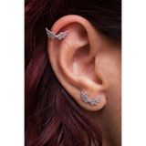 Salyangoz Company Cerrahi Çelik Taşlı Melek Kanadı Figürlü Helix,kıkırdak,tragus Piercing Tapıfı2046