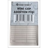 Sam Ofset Mini Cep Adisyon Fişi, Adisyon Defteri 7X11 cm 100 Yapraklı Numaralı - 180 Adet (15 Düzine)