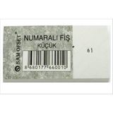 Sam Ofset Sam Numaralı Fiş, Numaratörlü Fiş 5X11 cm Ölçülerinde (Küçük Boy) 100 Yapraklı Numaralı - 24 Adet (2 Düzine)