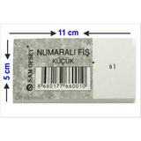 Sam Ofset Sam Numaralı Fiş, Numaratörlü Fiş 5X11 cm Ölçülerinde (Küçük Boy) 100 Yapraklı Numaralı - 432 Adet (36 Düzine)