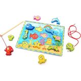 Sam Toys Ahşap Mıknatıslı Balık Tutma Ipe Dizme Oyunu