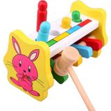 Sam Toys Ahşap Renkli Perküsyon Oyuncak - Vur ve Fırlat