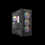 Sama S40BK Black, H700BK 700W, 80 Plus, Tempered Glass Panel, Mesh Ön Panel, Type-C, 4X120MM Argb Fan, Atx, Gamıng Kasa - YOK