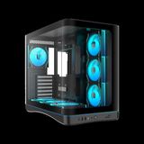 Sama V62BK Black, B850BK 850W, 80+ Bronze, Pcıe 5.1, Atx3.1, Tempered Glass Panel, Panoramic Tasarım, Type-C, 7X120MM Argb Infınıty Fan, Atx, Gamıng Kasa - YOK