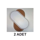 şamaksesuar ( 2 Adet ) Ahşap Puset Taban Plaka ( 3 Mm Mdf ) ( 70 X 35 ) Cm Beyaz Tek Yüz