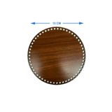 şamaksesuar Ahşap 3 Mm Mdf Sepet Tepsi Tabanı ( 15 Cm ) Yuvarlak Ceviz Tek Yüz ( 3 Adet )