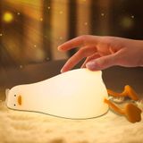 SAMALICAR LED ördek gece lambası, 3 ışık modu, sevimli silikon ördek lambası, gece lambası, bebek odası, 30 dakikalık zamanlayıcı ve dokunmatik kontrol, USB şarjı, 1200 mAh, çocuk odası dekorasyonu için hediye