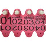 SAMARA ÇİFTLİK EKİPMANLARI 25 Adet Pembe Renk Küçükbaş DÜŞMEYEN hayvan kulak küpesi