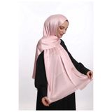 SAMARA SCARF Abiye Janjan Parlak Saten Dokulu Tesettür Abiye Şifon PEMBE Şal