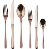 Sambonet Taste Paslanmaz Çelik 6 Kişilik Çatal Bıçak Takımı - Bakır - Standart