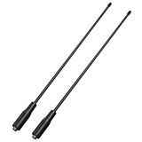 SAMCOM Walkie Talkies Uzun Anten 20W 15" Esnek Geri Çekilebilir Yedek SMA-K Kafa Kırbaç Antenleri UHF 400-470 MHz FPCN30A FPCN10A İki Yönlü Telsizler için, 2 Paket