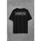 Samcro Sons Of Anarchy Anarşi Sırt Ön Baskılı Oversize Tişört Unisex T-Shirt
