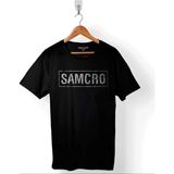 Samcro Sons Of Anarchy Anarşi Terör Propaganda Erkek Tişört - Siyah - XL