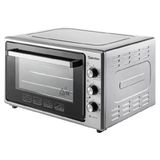 Şamdan 60 Lt. Çift Camlı Turbo Iç Aydınlatmalı Zaman ve Isı Ayarlı Mini/midi Fırın - Inox