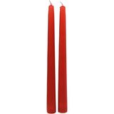 Şamdan Mat Mum 2'li Kırmızı 26 cm