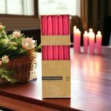 Şamdan Mum 10'lu Düz Kırmızı Dekoratif Mumu Kandil Hediyelik Fitilli Mumluk 25 cm - Genel