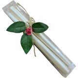 Şamdan Mumu Ekru-Inci 2’li Konik 25 cm