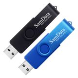 SamData 32 GB USB Flash Sürücüler 2'li Paket 32 GB Başparmak Sürücüsü Bellek Çubuğu Depolama ve Yedekleme için LED Işıklı Sürücü (2 Renk: Siyah Mavi)