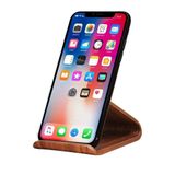 SAMDI Cep Telefonu Standı, iPhone Ahşap Yuvası: Kızak, Anahtar Tutacağı Tüm Android Akıllı Telefon, iPhone 6 6s 7 8 X Plus 5 5s 5c Aksesuar Masası - (Siyah Ceviz)