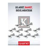 SAMET Deve Boynu Menteşe - Mobilya Ve Mutfak Dolap Kapağı Menteşesi (Yarım Deve) 10 ADET