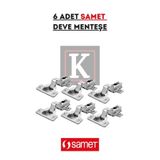 SAMET Deve Boynu Menteşe - Mobilya Ve Mutfak Dolap Kapağı Menteşesi (Yarım Deve) 6 ADET