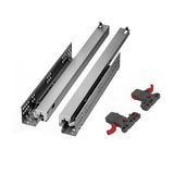 SAMET Tam Uzatma Yumuşak Kapanan Ahşap Çekmece Sürgüsü, Paslanmaz Çelik, 1 Çift, Akıllı Slayt Sistemleri, Kilit Düzeltme (12 inç 30 cm), Inox