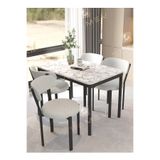SAMEV DURU MODEL BAHÇE BALKON MUTFAK MASA SANDALYE TAKIMI 4'LÜ MODERN SET