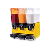 Samıxır Klasik Triple, 2 Fıskiyeli, 1 Karıştırıcılı Soğuk İçecek Dispenseri 20+20+20 Litre Sarı