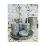 SAMM MARBLE Gri Mermer Banyo Seti 7li