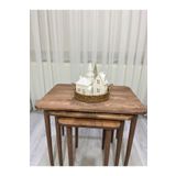 SAMMWOOD %100 DOĞAL AHŞAP MASİF ZİGON SEHPA