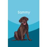 Sammy: Personalisiertes Notizbuch mit Labrador Hundemotiv DIN A5 / Tagebuch / blanko – Hunde