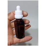 Sampex 30Cc Kahverengi Cam Damlalıklı Şişe,Medikal Şişe, 50 Adet Beyaz Renk Kapaklı 8697431712389