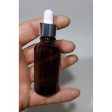Sampex 30Cc Kahverengi Cam Damlalıklı Şişe,Medikal Şişe, 50 Adet Gümüş,Silver Renk Kapaklı 8697431745635