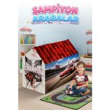 Şampiyon Arabalar Çocuk Oyun Çadırı 100 X 100 Cm Ev Ve Bahçe İçin Eğlenceli Oyun Evi