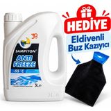 Şampiyon Süper Antifriz -55°c Mavi Antifriz 3 Lt. - Eldivenli Buz Kazıyıcı Hediyeli
