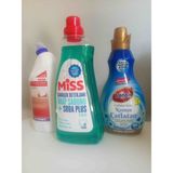 Şampiyonlar Ligi Miss Çamaşır Deterjanı Arapsabunu Soda Plus + Vatan Komşu Çatlatan Yumuşatıcı + Neta Yağ Boya Sökücü 3lü